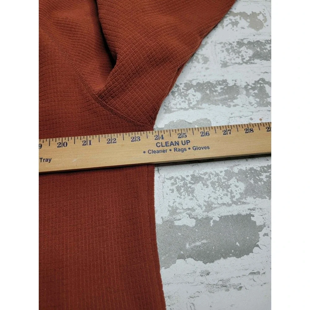 The North Face Rust 1/4‎ Zip Waffle Weave Pullover Men's Large
